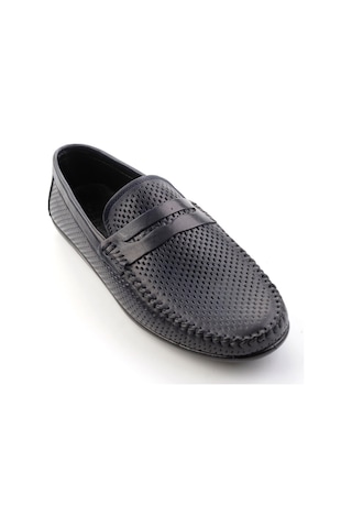 Lacivert Hakiki Deri Erkek Loafer Ayakkabı E01697033003 Lacivert