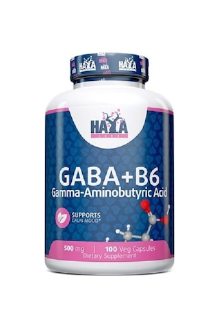 Haya Labs Gaba + B-6 500 Mg / 100 Vcaps