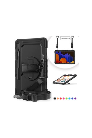 Samsung Uyumlu Galaxy Tab S8 Ultra SM-X900 X903 X905 X906 Kılıf Defender Askılı Pars Case Fuji