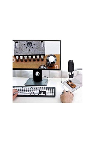 Dijital Mikroskop Usb Wifi Bağlantılı 1000x Zoom Kameralı Kablosuz Dijital Mikroskop Siyah Renk