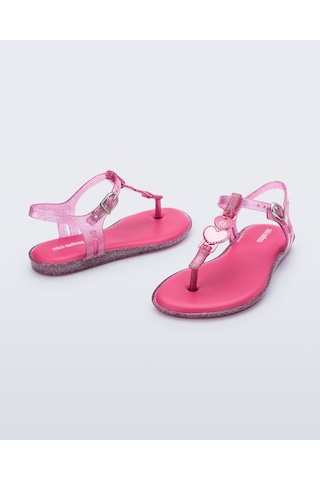 Mini Melissa Kız Çocuk Simli Sandalet Pembe