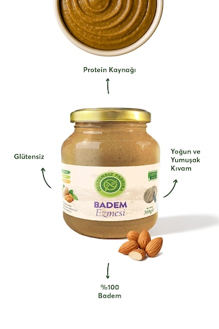Glütensiz %100 Badem Ezmesi 300 G