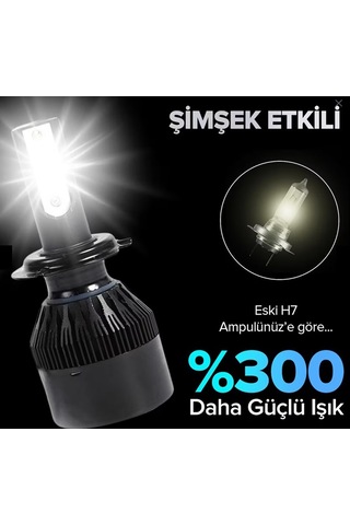 Xenon H3 Led Araba Far Ampül Xenon Led Şimşek Etkili Lıght Seri