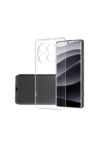 Xiaomi Redmi Note 14 Pro Plus Uyumlu Kılıf Tchs Süper Silikon Kapak-şeffaf Şeffaf
