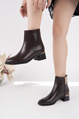 Nesilshoes Nesil Shoes Mddm 9711 Kahve Topuklu Kadın Bot