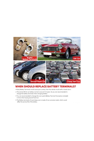 Yuntech01 Temiz Bakır Akü Bağlantı Terminali, 500a Sürekli Akım, 4-6 Gauge Tel Uyumlu, Islak Kapaklı, Araç/tekne İçin, 1 Çift Kırmızı-siyah