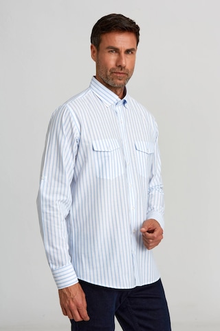 Bisse Erkek Regular Fit Uzun Kollu Spor Gömlek Mavi Gm23y231124 C35 Mavi