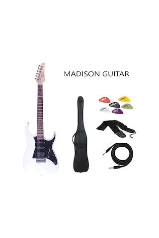 Madison Meg-Wh Beyaz Elektro Gitar Set