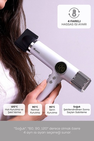 Karaca Hypersonic Saç Kurutma Makinesi D6 Water ION Beyaz Silver
