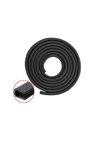 Oto Araç Kapı Koruma Fitili 5metre Parlak Siyah Renk Çarpma Çizilme Önleyici Fitil