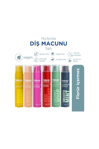 Fabcio Mysmile Diş Macunu 6'lı Set Diş Eti Bakımı
