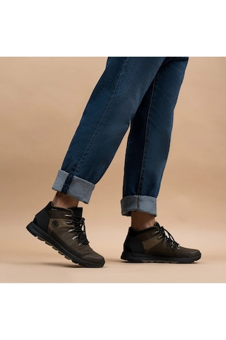 Timberland Sprint Trekker Mid Lace Up Waterproof Erkek Yeşil Bot Yeşil