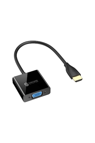 Syncwire HDMI to VGA Ses ve Micro Usb Çıkışlı Adaptör Çevirici
