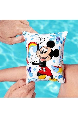 Mickey Mouse Figürlü Deniz Havuz Çocuk Yüzücü Kolluk - 3 - 6 Yaş Arası - 23 Cm X 15 Cm Çok Renkli
