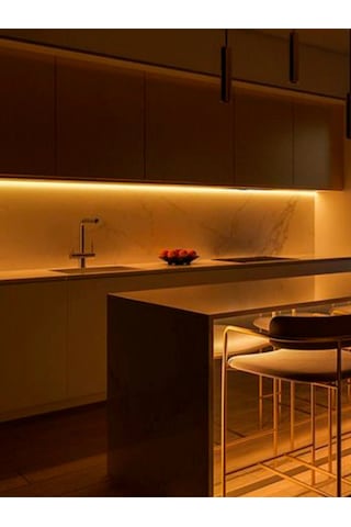 Mutfak Dolabı Ve Tezgah Altı 200 Cm Led Şerit Profil Aydınlatma Anahtarlı Fişli Günışığı