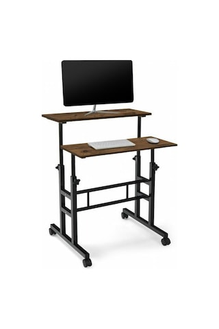 Sekizincicaddedizayn Yükseklik Ayarlı Bilgisayar/Laptop Ve Çalışma Masası -Ceviz 70X60 Ceviz