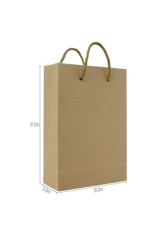 12x17x5 Kraft Karton Çanta 25 Adet