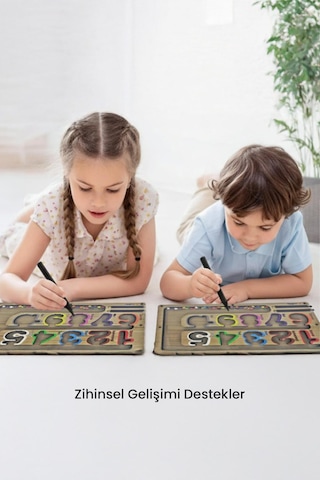 Manyetik Labirent Montessori Matematik Oyunu Harfleri Öğreniyorum Eğitici Oyuncak 25 CM