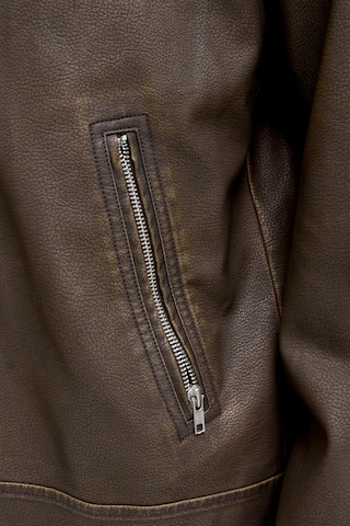 Jack & Jones Erkek Jjecasablanca Deri Ceket 12278839 Kahverengi Kahverengi