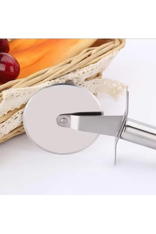 Jialan Paslanmaz Çelik Pizza Ve Hamur Kesici Büyük Boy