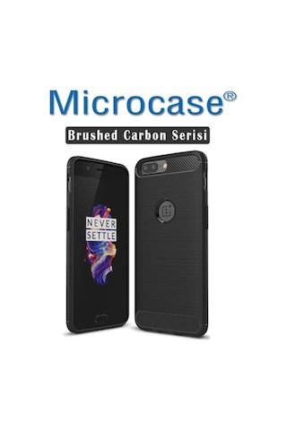 Microcase Oneplus 5 Brushed Carbon Fiber Silikon Tpu Kilif + Cam 283031151 - Seçenek / Cam Koruma-Cam Istiyorum