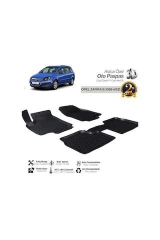 3d Paspas Siyah Opel Zafıra B 2006--2011
