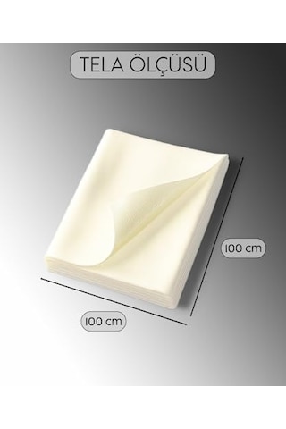 Bsn Tela 1x1 Metre 50 Micron - Çift Taraflı Yapışkan Tela - Arma Yapıştırma Telası - Laminasyon Telası - Dikiş