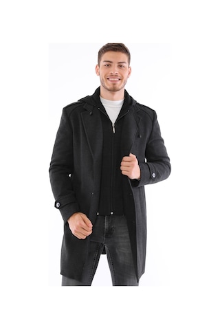 Plt9401 Dewberry Erkek Palto-antrasit Antrasit