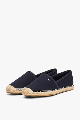 Tommy Hilfiger Kadın Th Bayrak Nakışlık Canvas Espadrille Loafer Ayakkabı - Lacivert Space Blue