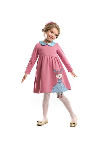 Denokids Mushi Tavşan Kız Gülkurusu Elbise Çok Renkli