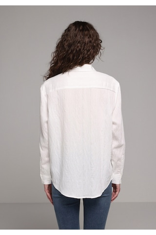 Colin's Colins Boyfriend Fit Shirt Neck Jakarlı Kadın Beyaz Uzun Kol Gömlek Cl1078685 Q1.v1 Wht