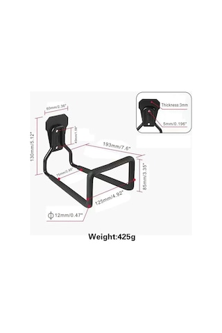 Xindoker Metal Boru Organizatörü, Çelik Konstruksiyon, Çok Amaçlı Kullanım, Kolay Kurulum, Bahçe Ve Garaj İçin Boru Saklama Aleti Siyah