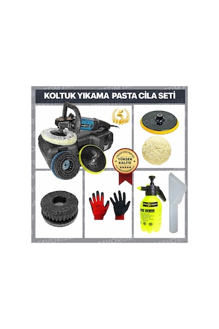 Profesyonel 6 Kademeli Devirli Koltuk Yıkama Polisaj Makinesi