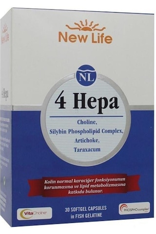 New Life 4 Hepa 30 Yumuşak Kapsül 7640128140931 New Life 4 Hepa 30 Yumuşak Kapsül 7640128140931