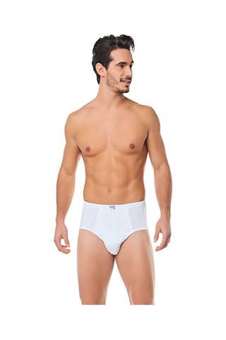 Seher Yıldızı 6 Adet Erkek Slip Külot Beyaz % 100 Pamuk Fırsat Ürünü 0005 (550068245) Beyaz