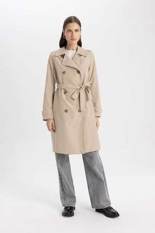 DeFacto Su İtici Mevsimlik Trençkot Kruvaze Yaka Düğmeli Cepli Kemerli Apoletli A0593AX24AUBN425