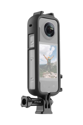 Springsun Puluz Panorama Kamera Koruyucu Çerçeve Video Kafesi Çift Soğuk Ayakkabı Tripod Adaptörü Montajlı Kamera Vlog Aksesuarları Insta360