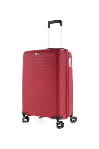 Ultra Dayanıklı 3'lü Set Valiz & Bavul Kırmızı-1389 Kırmızı