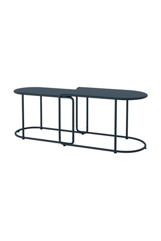Ikea Grytsholm Bahçe Sehpası, Mavi-siyah, 2'li Set
