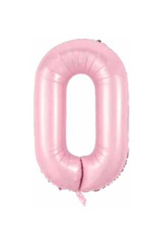 0 Rakam Folyo Balon Pembe Renk 76cm Pembe