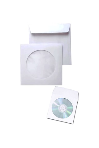 Cd Zarfı Pencereli Cd / Dvd Zarf Beyaz Zarf - 50 Adet