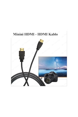 Mini Hdmı-Hdmı Yüksek Çözünürlüklü Tablet Video Kablosu 1.5 Metre