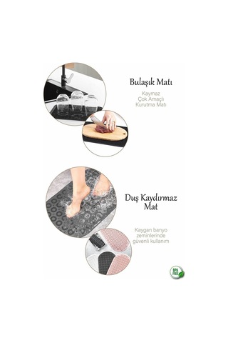 4 Parça Silikon Set bulaşık Matı Lavabo Süzgeci Askılı Süngerlik Masajlı Duş Kaydırmazı