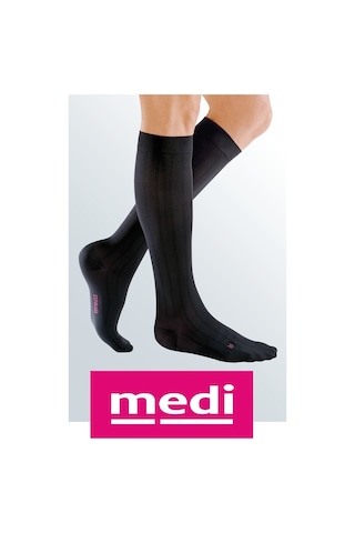 Medi Mediven For Men Diz Altı Erkek Varis Çorabı Gri CCL1 2 Standart Kısa