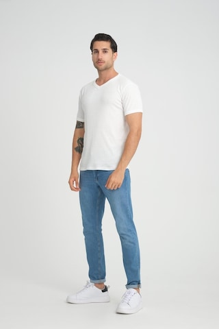 Alexander Gardi Alexandergardı Fitilli V Yaka Regular Fit T-shirt E24-74602 001