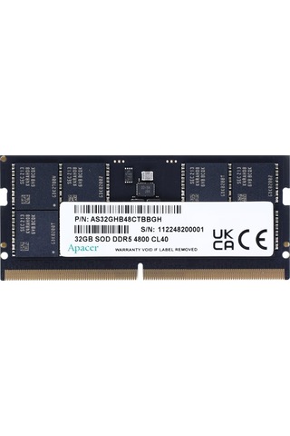 Apacer 16 Gb 1x16gb 5600mhz Sodımm Cl40 Ddr5 Notebook Ram Fs.16g2c.pkh