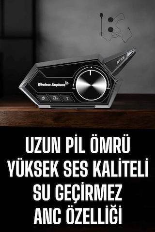 Zenvia Motorcu Kulaklığı Kask Kulaklığı Anc Özelliği Sesli Görüşme Özelliği Znv2026 10"