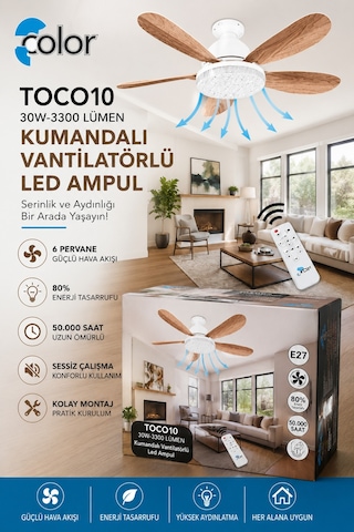 Pervaneli Kristal Led Ampül Beyaz Ve Gün Işığı - 893297386