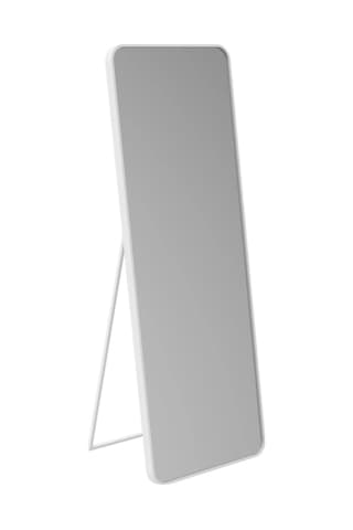 Raven Oval Kesim Modern Metal Ayaklı Boy Aynası 170 X 60 Beyaz