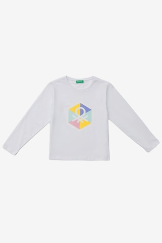 United Colors Of Benetton Unisex Sweatshirt Bnt-g20795 Beyaz
